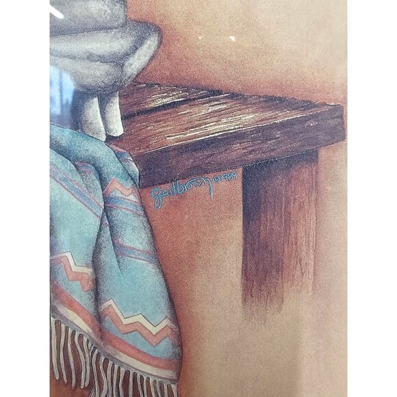 Southwest Native American Navajo Pottery Blanket Art Print 15 x 12 Framed - Picture 2 of 10